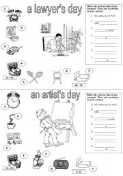 English Worksheet: daily routine - speaking activity