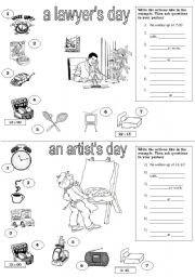 English Worksheet: daily routine - speaking activity