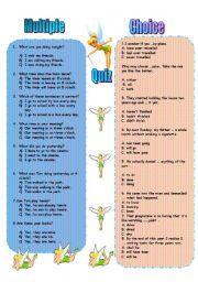 English Worksheet: Tinker Bells Multiple Choice Quiz