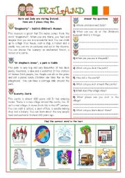 ENGLISH-SPEAKING COUNTRY(13) IRELAND(EXERCISES) 2pages