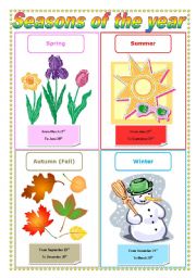 English Worksheet: Seasons 