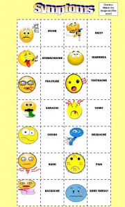 English Worksheet: Symptoms Domino