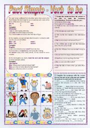 English Worksheet: Past Simple - Verb to be