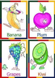 English Worksheet: Fruit Flashcards