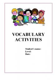 English Worksheet: Vocabulary Activities (key included)