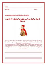 English Worksheet: Little Red Riding Hood and the Bad Wolf
