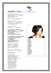 English Worksheet: Great Song-Lenka_The Show