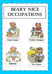 English Worksheet: Beary Nice occupations