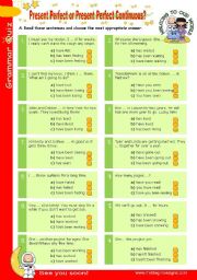 Grammar Quiz Series (2)  -  Present Perfect or Present Perfect Continuous?