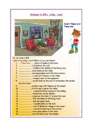 English Worksheet: Welcome to Bills living-room