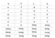 English Worksheet: Minibook template & Bang game (2-in-1)