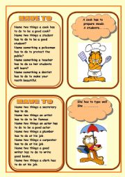 English Worksheet: HAVE TO MODAL VERB