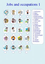 English Worksheet: jobs and occupations 1