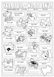 English Worksheet: Is it a / an ... ? Yes it is. - No, it isn�t.