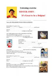 English Worksheet: Listening exercise on Nationalities