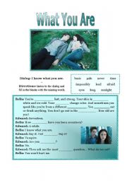 English Worksheet: What You Are (fourth 15 min of Twilight movie) page 1