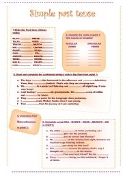 English Worksheet: Simple Past activities