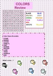 English Worksheet: The colors