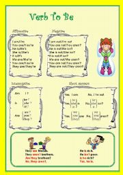 English Worksheet: Verb To Be