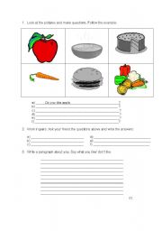 English Worksheet: Interaction 02 - Do you like ...?