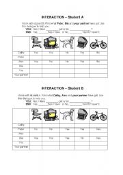 English Worksheet: Interaction - Have got