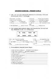 English Worksheet: Present Simple