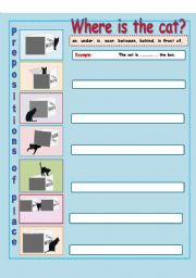 Prepositions of  Place