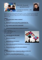 The Kite Runner - (( 4 pages )) - Comprehension Questions with Answers 