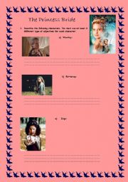 English Worksheet: The Princess Bride - (( 4 pages )) - Film Response - editable