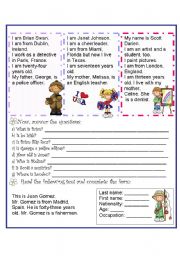 English Worksheet: Personal Information 2