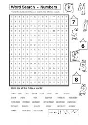 Numbers Word Search