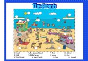 English Worksheet: the Beach Voc