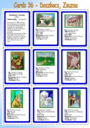 English Worksheet: Cards 36 - Doszkocs, Zsuzsa - ( Art Now / Recent)