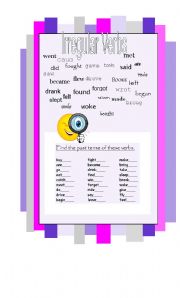 English Worksheet: Simple Past Irregular Verbs