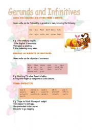 Verbs followed by Gerunds and Infinitives