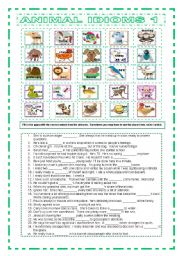 English Worksheet: Animal Idioms 1