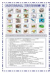 English Worksheet: Animal Idioms 2