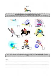 English worksheet: Sports