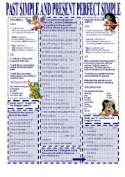 English Worksheet: The past simple and present perfect simple