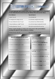 English worksheet: REPORTED SPEECH - statements