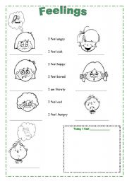 English Worksheet: Feelings