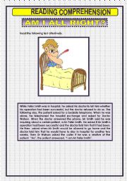 English Worksheet: READING COMPREHENSION - 