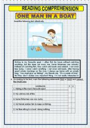 English Worksheet: READING COMPREHENSION - 