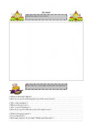 English worksheet: My school (2/2)