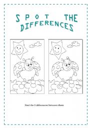 English Worksheet: Spot the differences 4/4