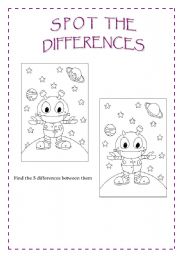 English Worksheet: Spot the differences 3/4