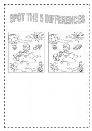 English Worksheet: Spot the differences 2/4