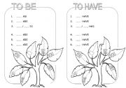 English Worksheet: To BE -  to HAVE