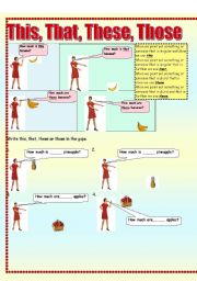 English Worksheet: Demonstrative pronouns, this,that, these, those