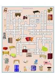 Furniture crossword